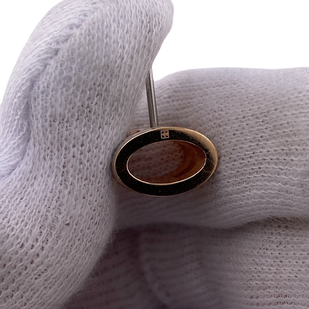 HERMES Pierce Gold Plated gray Mini Pop Ash H Women Used Authentic