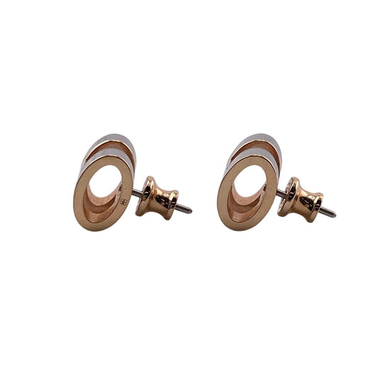 HERMES Pierce Gold Plated gray Mini Pop Ash H Women Used Authentic