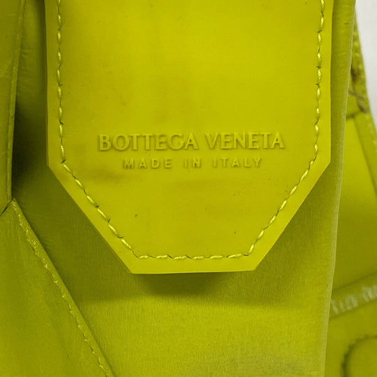 BOTTEGAVENETA Sling bag leather yellow MAXI INTRECCIATO Women Used Authentic