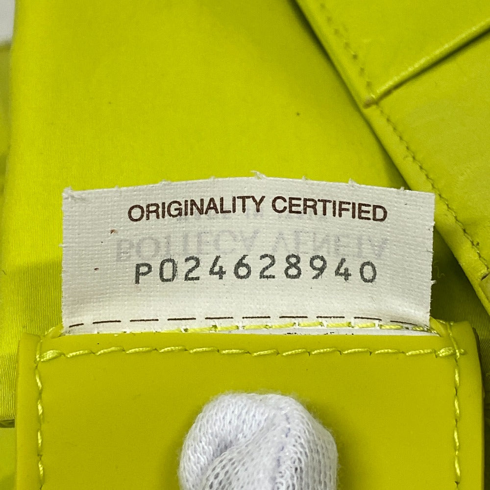 BOTTEGAVENETA Sling bag leather yellow MAXI INTRECCIATO Women Used Authentic