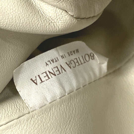 BOTTEGAVENETA Shoulder Bag leather white Pouch Women Used Authentic