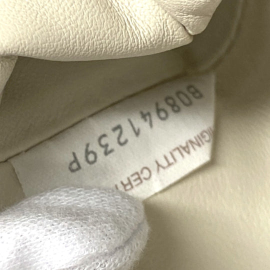 BOTTEGAVENETA Shoulder Bag leather white Pouch Women Used Authentic