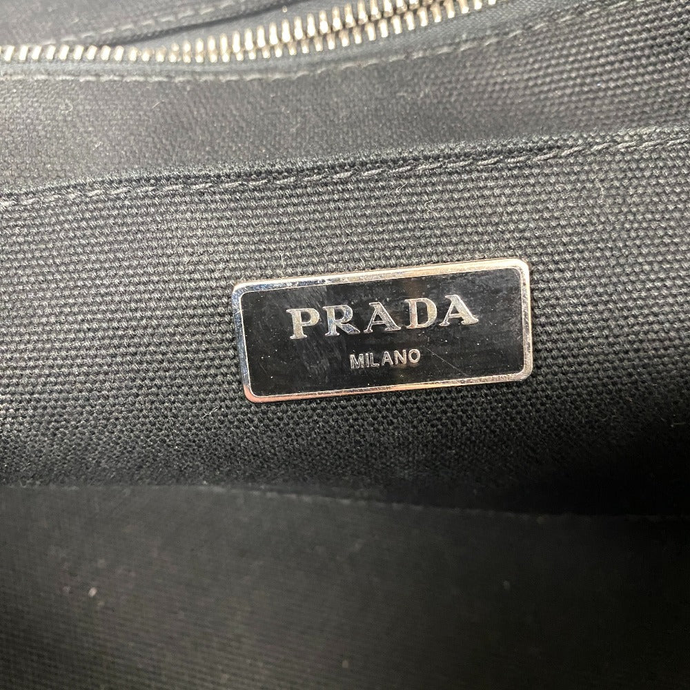 PRADA Tote Bag canvas white Mistrino Canapa flour Women Used Authentic