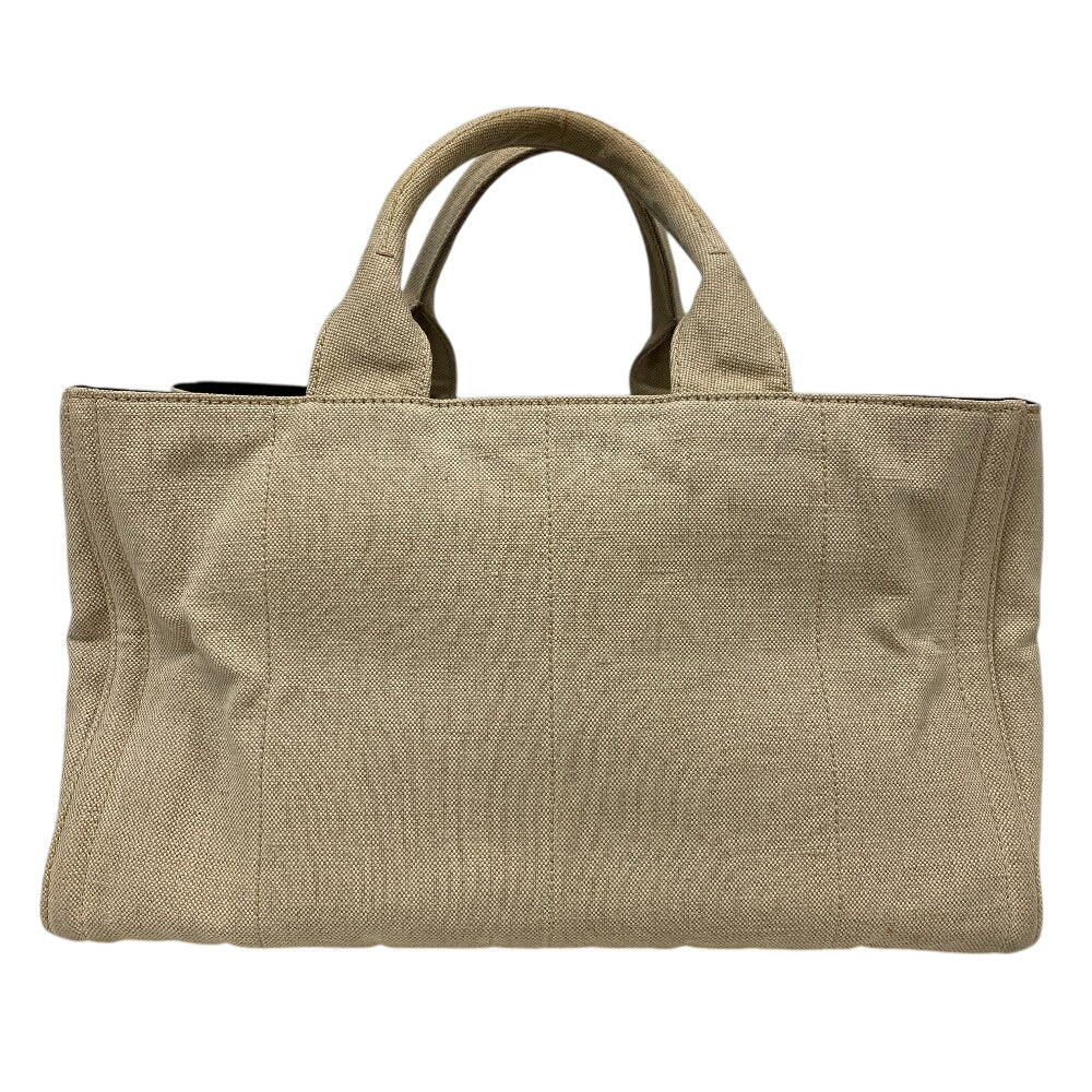 PRADA Tote Bag canvas white Mistrino Canapa flour Women Used Authentic