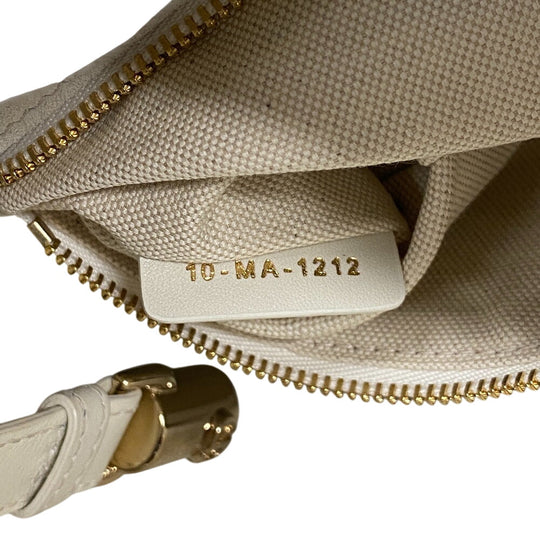 Christian Dior Handbag M0699OVJX leather white 2WAY handbag Cannage Lady Women Used Authentic