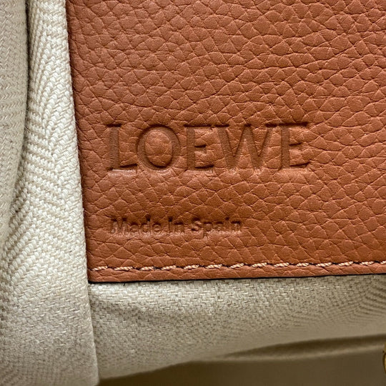 LOEWE Handbag leather Brown 2WAY handbag Hammock Drawstring Small Women Used Authentic