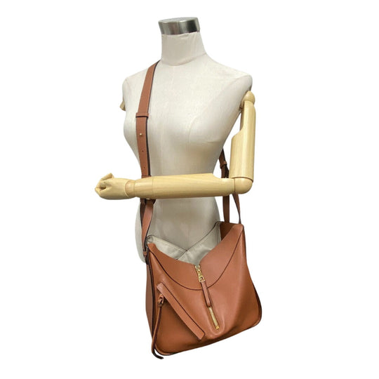 LOEWE Handbag leather Brown 2WAY handbag Hammock Drawstring Small Women Used Authentic