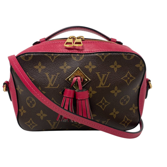 LOUIS VUITTON Shoulder Bag M43557 Monogram, PVC coated canvas Brown Freesia Monogram Saintonge Women Used Authentic