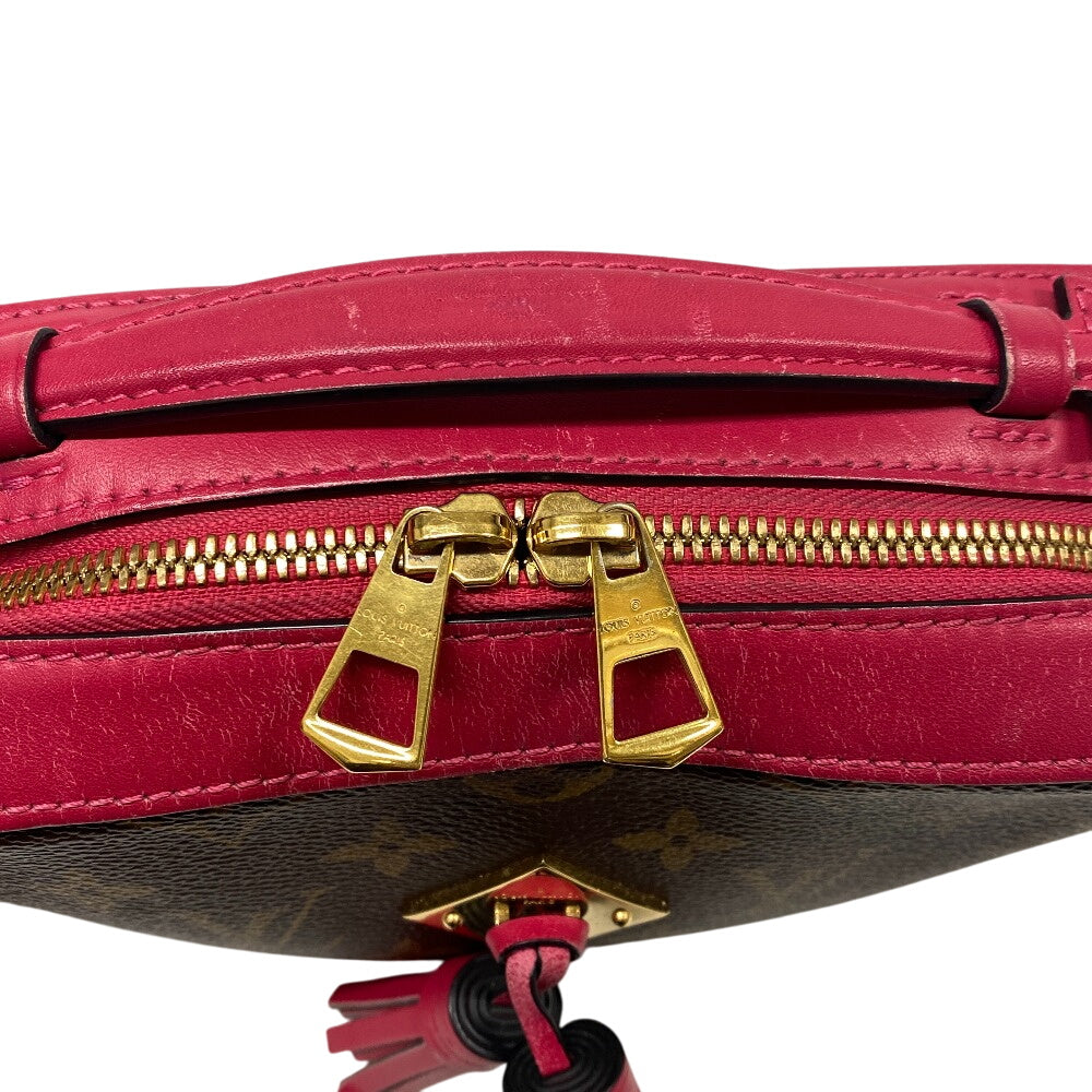 LOUIS VUITTON Shoulder Bag M43557 Monogram, PVC coated canvas Brown Freesia Monogram Saintonge Women Used Authentic