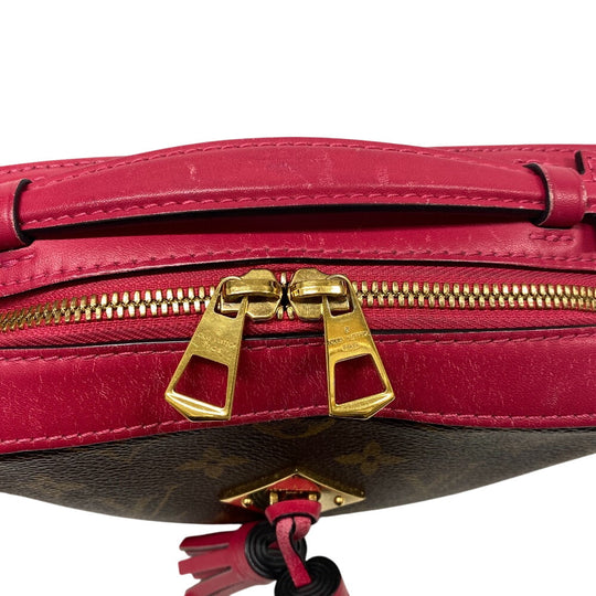 LOUIS VUITTON Shoulder Bag M43557 Monogram, PVC coated canvas Brown Freesia Monogram Saintonge Women Used Authentic