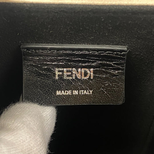 FENDI Shoulder Bag 7VA519 leather white box Women Used Authentic