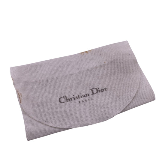Christian Dior Coin case Canvas, Leather Navy saddle Trotter Women Used Authentic