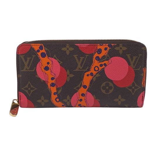 LOUIS VUITTON Long Wallet Purse M60927 leather Brown Zip Around Monogram La Mage Zippy wallet Women Used Authentic