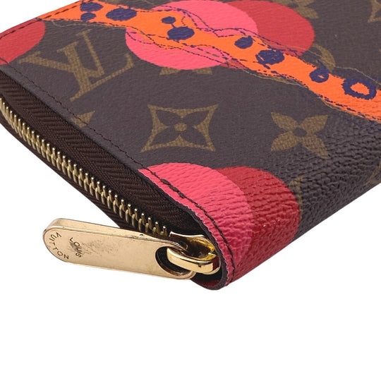 LOUIS VUITTON Long Wallet Purse M60927 leather Brown Zip Around Monogram La Mage Zippy wallet Women Used Authentic