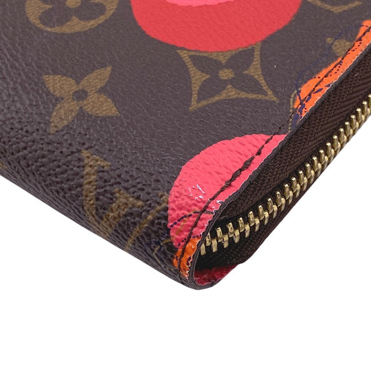 LOUIS VUITTON Long Wallet Purse M60927 leather Brown Zip Around Monogram La Mage Zippy wallet Women Used Authentic
