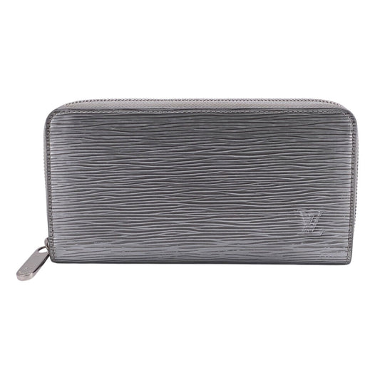 LOUIS VUITTON Long Wallet Purse M82794 leather Silver Zip Around Epi Zippy wallet Women Used Authentic