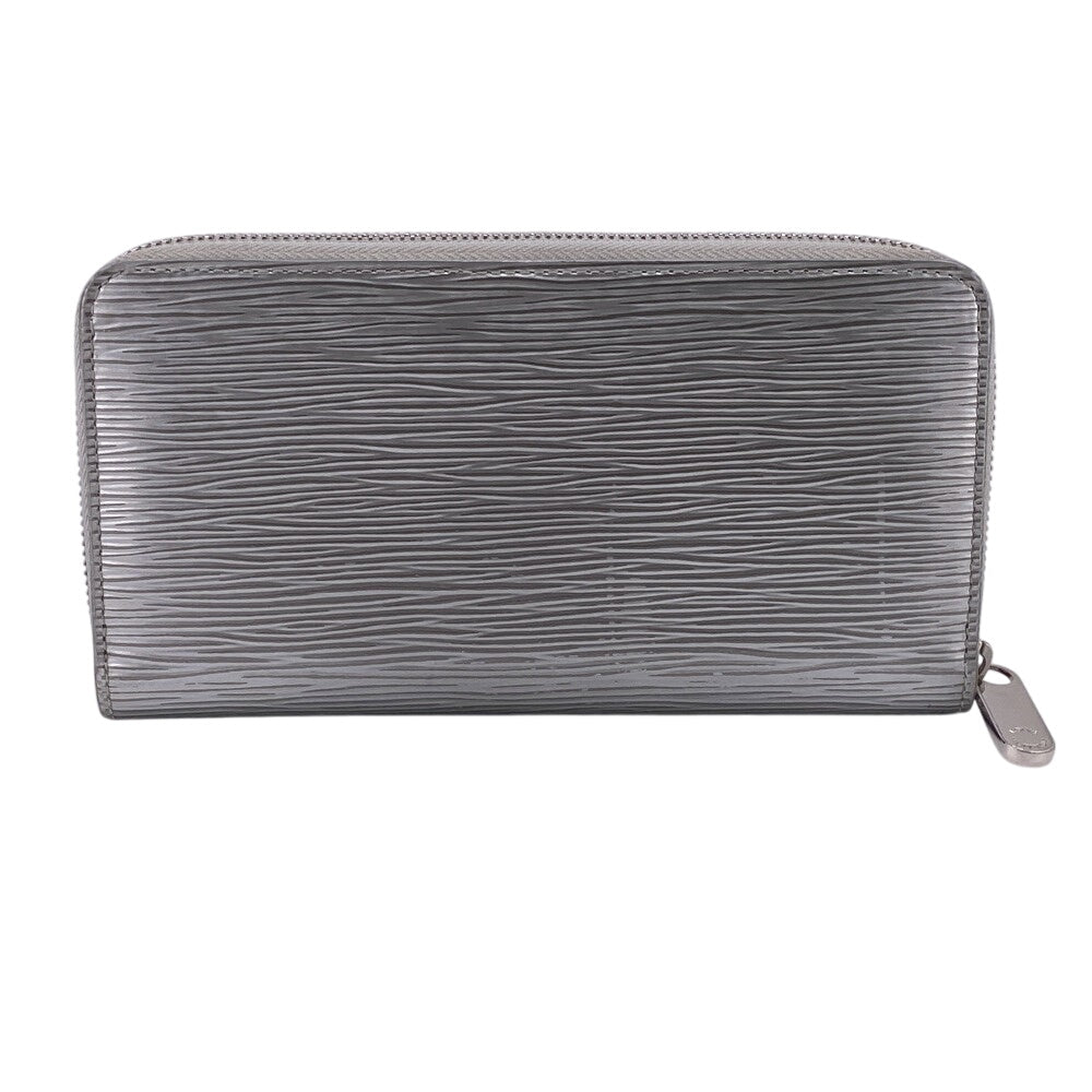 LOUIS VUITTON Long Wallet Purse M82794 leather Silver Zip Around Epi Zippy wallet Women Used Authentic