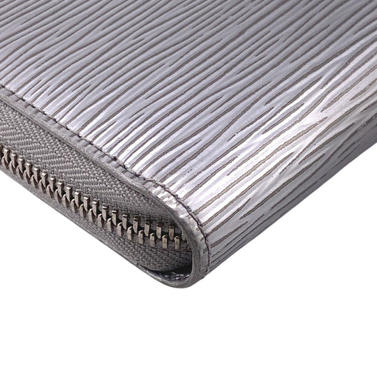 LOUIS VUITTON Long Wallet Purse M82794 leather Silver Zip Around Epi Zippy wallet Women Used Authentic