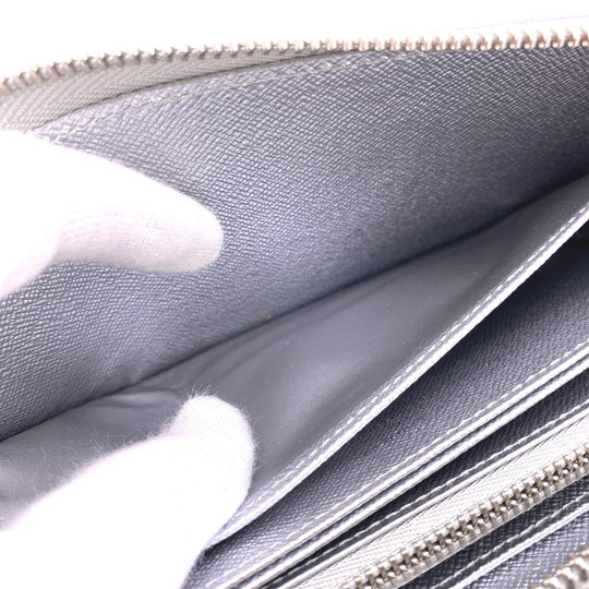 LOUIS VUITTON Long Wallet Purse M82794 leather Silver Zip Around Epi Zippy wallet Women Used Authentic