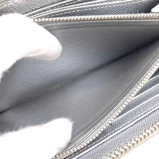 LOUIS VUITTON Long Wallet Purse M82794 leather Silver Zip Around Epi Zippy wallet Women Used Authentic