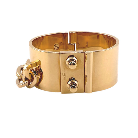 LOUIS VUITTON Bangle M65223 Gold Plated gold Rock Me Manchette Women Used Authentic