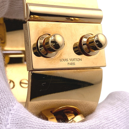 LOUIS VUITTON Bangle M65223 Gold Plated gold Rock Me Manchette Women Used Authentic