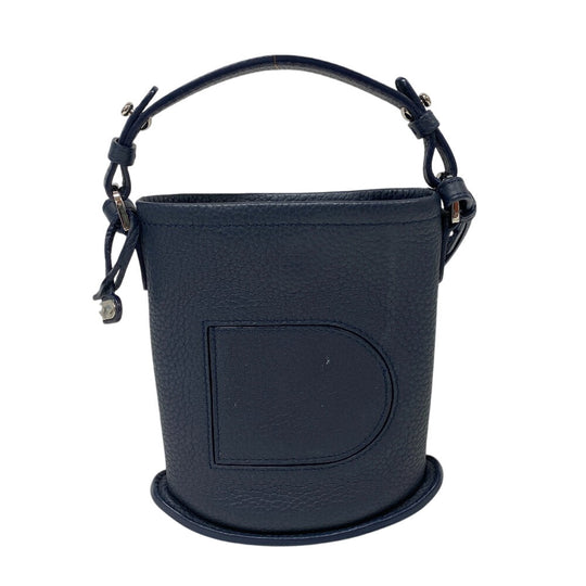 DELVAUX Shoulder Bag leather Navy Pan Toy Women Used Authentic