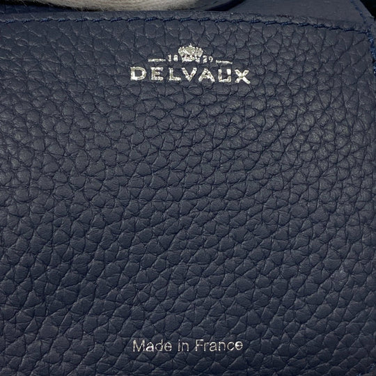 DELVAUX Shoulder Bag leather Navy Pan Toy Women Used Authentic