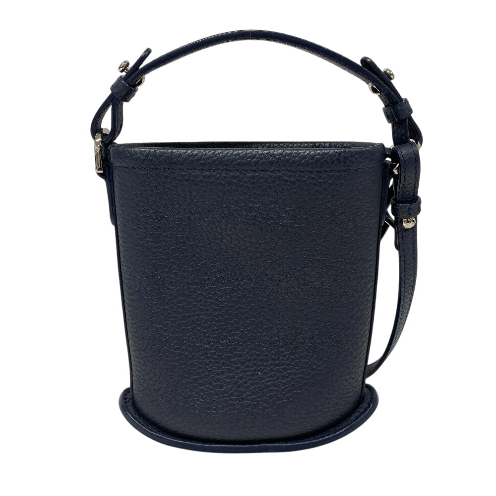 DELVAUX Shoulder Bag leather Navy Pan Toy Women Used Authentic