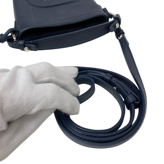 DELVAUX Shoulder Bag leather Navy Pan Toy Women Used Authentic