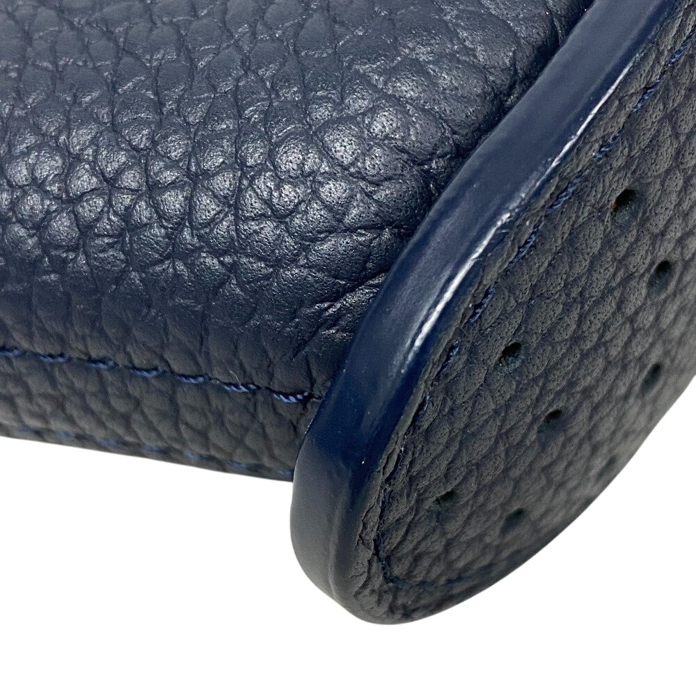 DELVAUX Shoulder Bag leather Navy Pan Toy Women Used Authentic