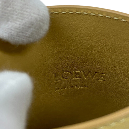 LOEWE Shoulder Bag leather beige dice pocket Women Used Authentic