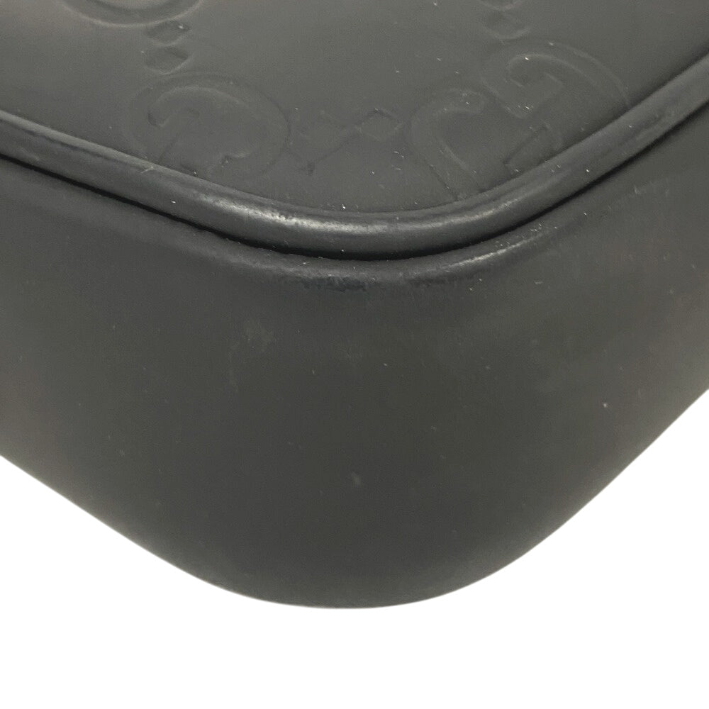GUCCI Shoulder Bag 771293 rubber black GG Rubber mens Used Authentic