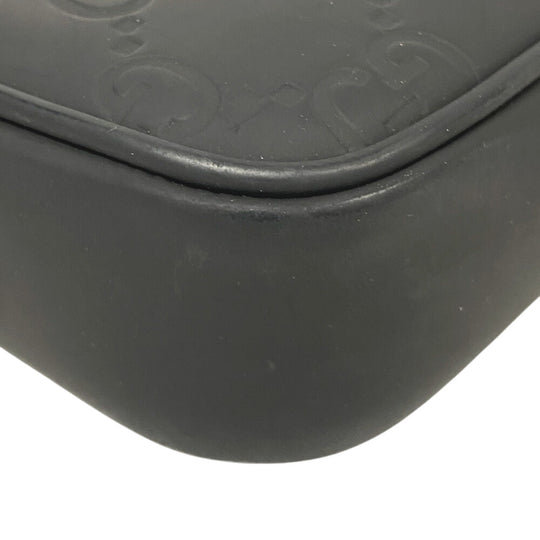 GUCCI Shoulder Bag 771293 rubber black GG Rubber mens Used Authentic