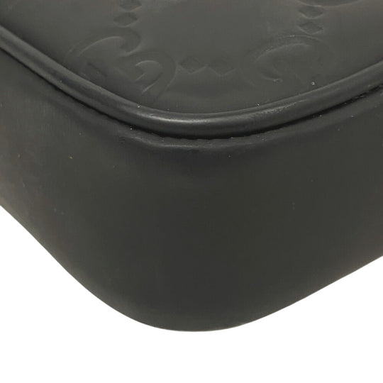 GUCCI Shoulder Bag 771293 rubber black GG Rubber mens Used Authentic