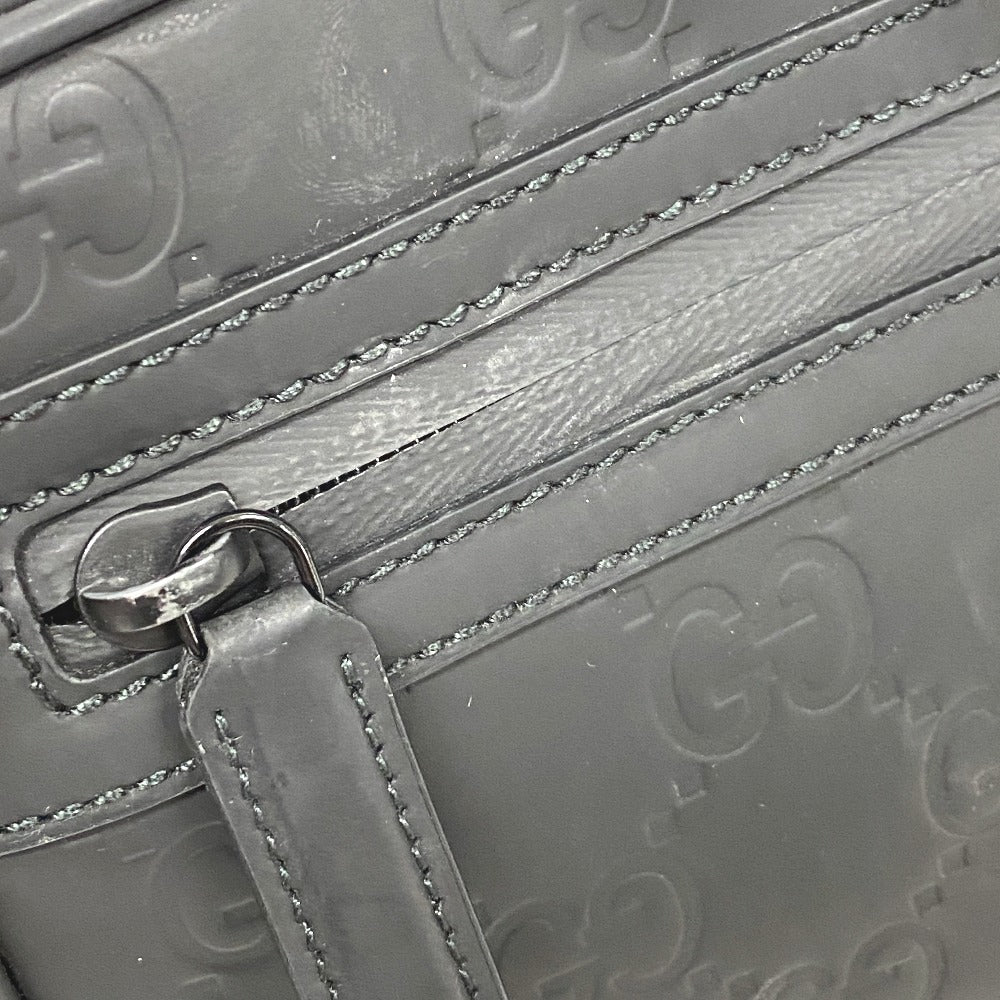 GUCCI Shoulder Bag 771293 rubber black GG Rubber mens Used Authentic