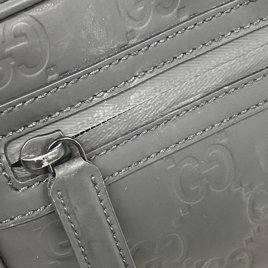 GUCCI Shoulder Bag 771293 rubber black GG Rubber mens Used Authentic