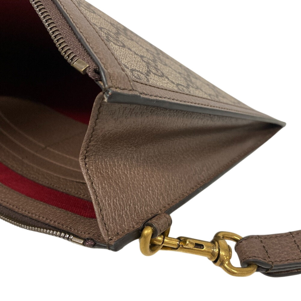 GUCCI Clutch bag 647925 PVC, Leather Brown Disney Donald GG Supreme mens(Unisex) Used Authentic