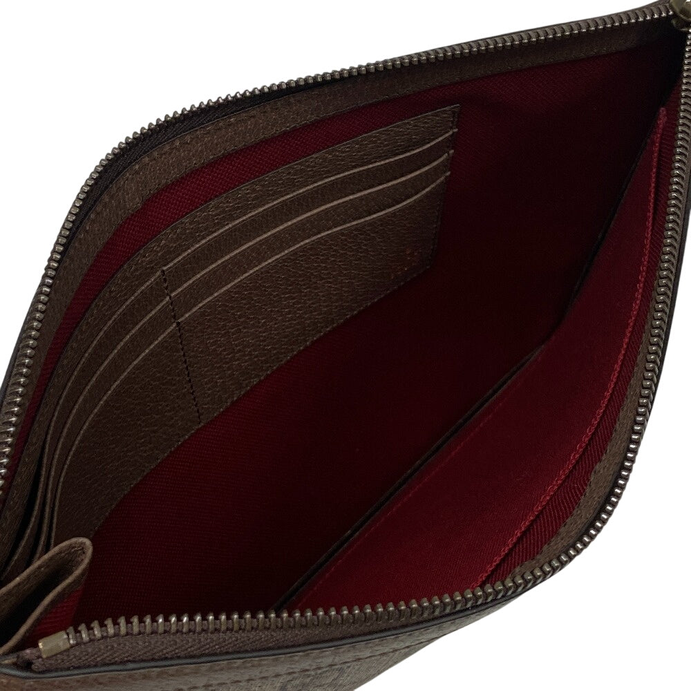 GUCCI Clutch bag 647925 PVC, Leather Brown Disney Donald GG Supreme mens(Unisex) Used Authentic
