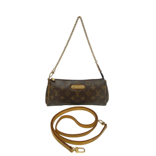LOUIS VUITTON Shoulder Bag M95567 leather Brown Monogram Eva Women Used Authentic