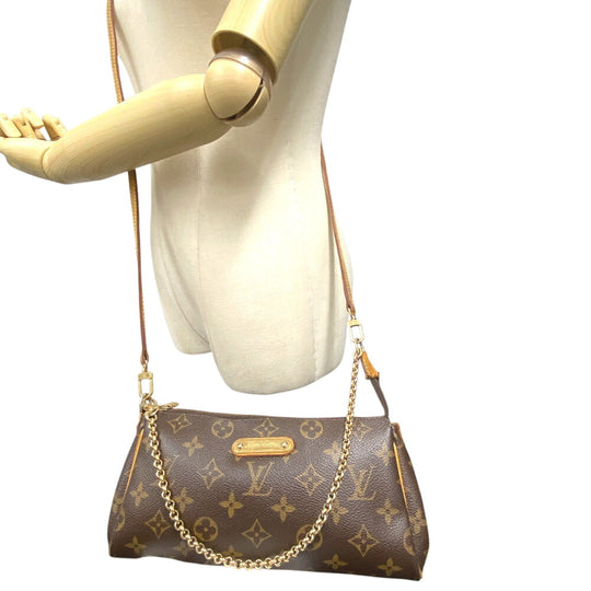 LOUIS VUITTON Shoulder Bag M95567 leather Brown Monogram Eva Women Used Authentic