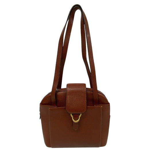 BALLY Tote Bag leather Brown vintage Women Used Authentic