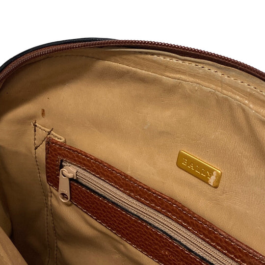 BALLY Tote Bag leather Brown vintage Women Used Authentic