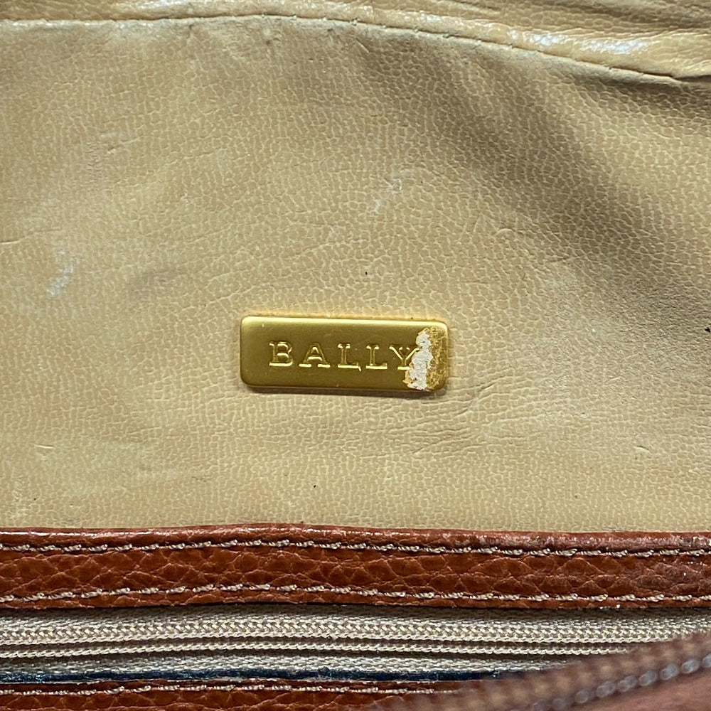 BALLY Tote Bag leather Brown vintage Women Used Authentic