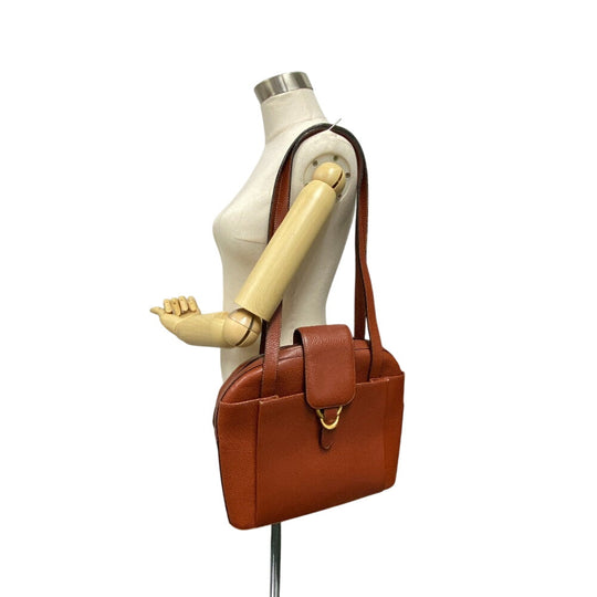 BALLY Tote Bag leather Brown vintage Women Used Authentic