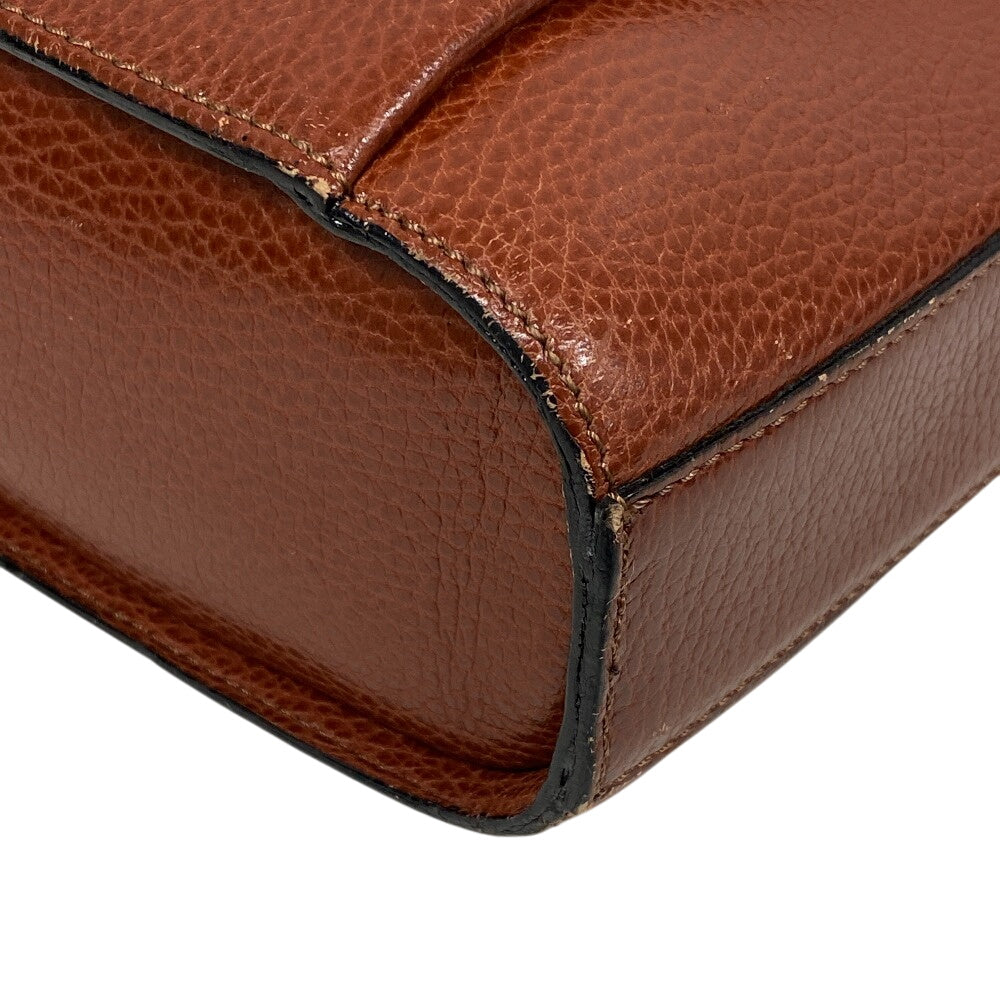 BALLY Tote Bag leather Brown vintage Women Used Authentic