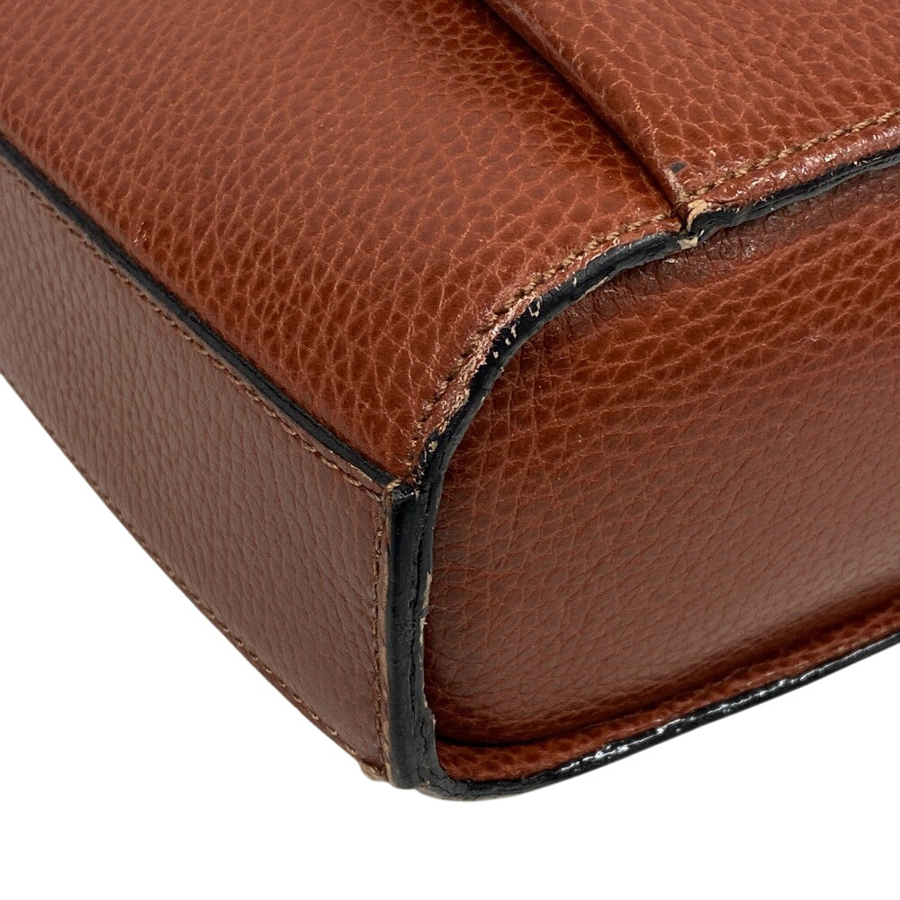 BALLY Tote Bag leather Brown vintage Women Used Authentic