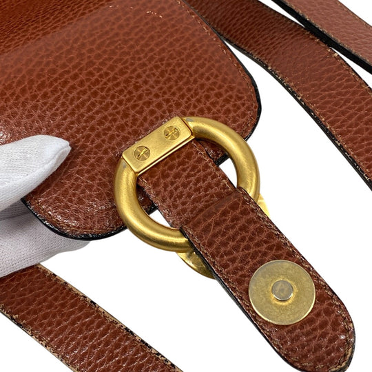 BALLY Tote Bag leather Brown vintage Women Used Authentic