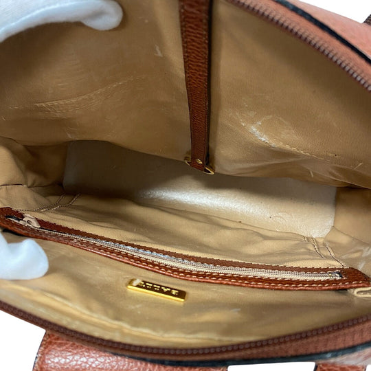 BALLY Tote Bag leather Brown vintage Women Used Authentic