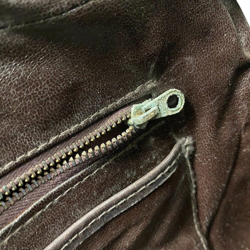 CELINE Shoulder Bag Canvas, Leather Brown Sulky C Carriage Pattern Women Used Authentic
